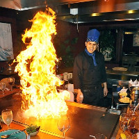 Kobe Japan Hibachi Chef and Fire